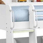 Stone White Wooden Single Bunk Bed by Julian Bowen