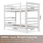 Solid Wood Gemini Bunk Bed for Kids, White