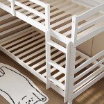 Solid Wood Gemini Bunk Bed for Kids, White