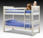 Barcelona Bunk Bed in Stone White - Single
