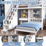 Bunk Bed with Stairs and Desk Storage