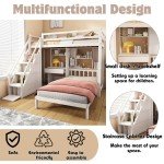 Bunk Bed with Stairs and Desk Storage