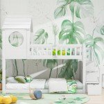 Wooden Kids Bunk Bed with Storage Ladder