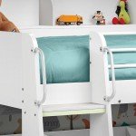 Wooden Bunk Bed with Storage and Mattress Options