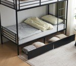 Twin Loft Bunk Bed Frame with Storage Drawers