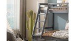 Grey Triple Bunk Bed with Storage Drawers