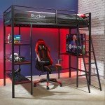 Fortress High Sleeper Gaming Bunk Bed with Storage