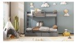 Grey Triple Bunk Bed with Storage Drawers