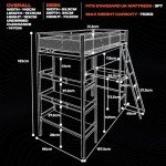 X-Rocker Fortress Metal Bunk Bed with Desk