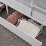 Sturdy Metal Bunk Bed with Storage Drawers