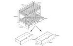 Grey Triple Bunk Bed with Storage Drawers