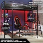 X-Rocker Fortress Metal Bunk Bed with Desk