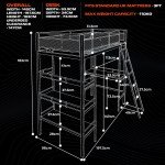 Fortress High Sleeper Gaming Bunk Bed with Storage