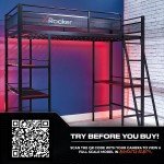 Fortress High Sleeper Gaming Bunk Bed with Storage