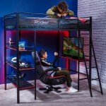 Fortress High Sleeper Gaming Bunk Bed with Storage