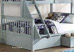 Grey Triple Sleeper Bunk Bed with Storage