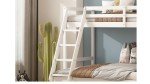 Triple Sleeper White Wooden Bunk Bed with Storage