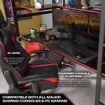 X ROCKER Battle Bunk Bed with Gaming Desk - Black