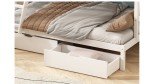 Triple Sleeper White Wooden Bunk Bed with Storage