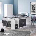 Modern Mid Sleeper Bunk Bed with Storage