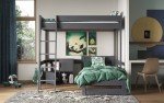 Pinewood Triple L-Shaped High Sleeper Bunk Bed
