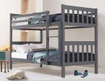 Dark Grey Double Bunk Bed for Kids & Adults
