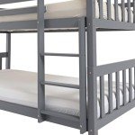 Dark Grey Double Bunk Bed for Kids & Adults