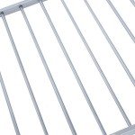 Silver Metal Bunk Bed Frame with Safety Guardrail
