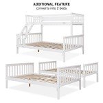 Triple Sleeper Wooden Bunk Bed for Kids