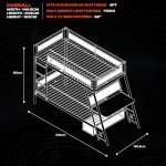 Gaming Bunk Bed with Desk for Kids & Teens