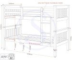 Seconique Neptune Grey/Oak Single Bunk Bed