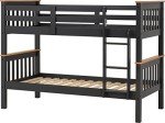 Seconique Neptune Grey/Oak Single Bunk Bed