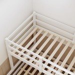 Stylish White Triple Bunk Bed Frame for All