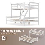 Stylish White Triple Bunk Bed Frame for All