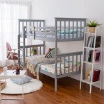 Panana Wooden Bunk Bed for Kids, Grey