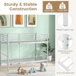 Metal Twin over Twin Bunk Bed with Ladder