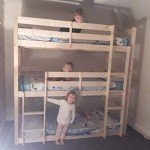 Triad Triple Sleeper Bunk Bed with Side Ladder