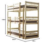 Triad Triple Sleeper Bunk Bed with Side Ladder