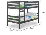 Camden Bunk Bed in Anthracite Wood