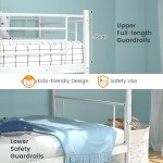 Metal Twin over Twin Bunk Bed with Ladder