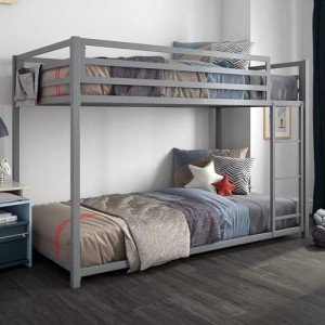 DHP Miles Metal Bunk Bed - Silver