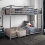 DHP Miles Metal Bunk Bed - Silver