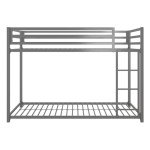 DHP Miles Metal Bunk Bed - Silver