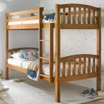 Honey Pine Wooden Bunk Bed Frame for Kids