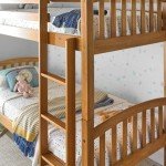 Honey Pine Wooden Bunk Bed Frame for Kids