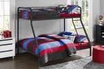 Black Single Over Double Bunk Bed by DHP