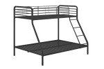 Black Single Over Double Bunk Bed by DHP