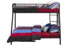Black Single Over Double Bunk Bed by DHP
