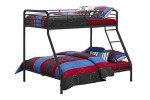 Black Single Over Double Bunk Bed by DHP