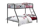 Black Single Over Double Bunk Bed by DHP